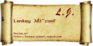 Lenkey József névjegykártya