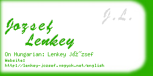 jozsef lenkey business card